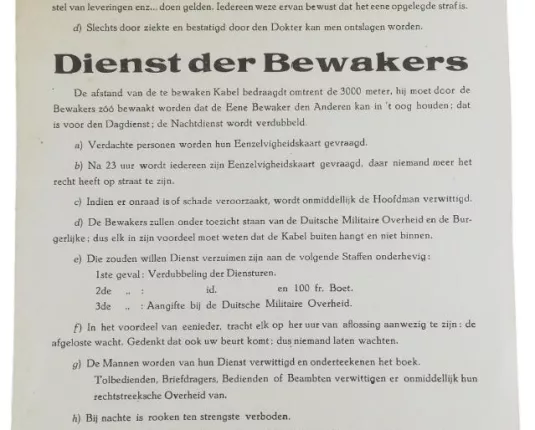 Affiche - 'Bewakingsdienst - Dienst der Bewakers'