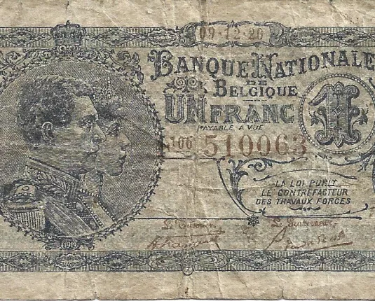 België - Een Frank / Un Franc - 1920