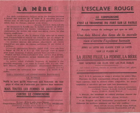 Belgisch anti-communistisch pamflet 'L'esclave rouge' - 1936