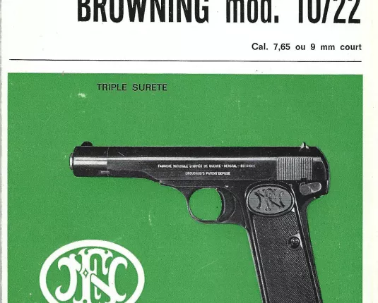 Handleiding - 'Pistolet automatique Browning mod. 10/22'