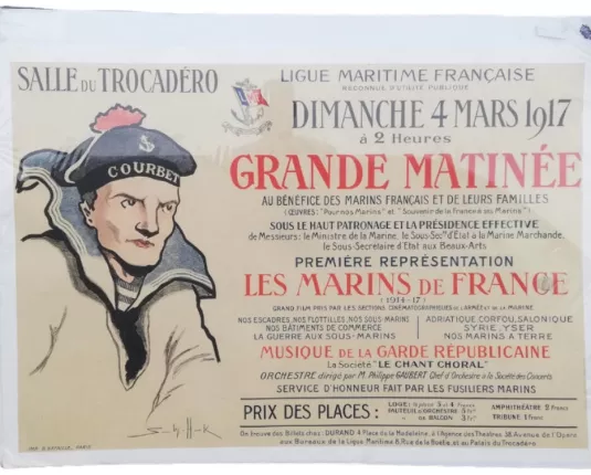 Affiche - 'Grande Matinée - Les Marins de France' - 1917